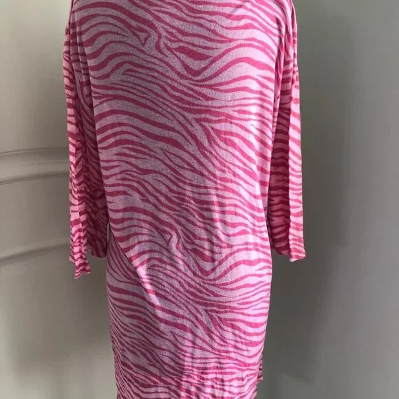 BEACH BUNNY PINK ZEBRA Soft Cotton Cover Up Sz S - Picture 5 of 6